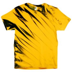 Black/Gold Yellow Eclipse Graffiti Short Sleeve T-Shirt