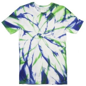 Neon Green/Royal Blue Chaos Graffiti Short Sleeve T-Shirt