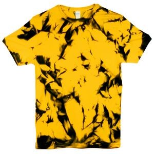 Black/Gold Yellow Nebula Performance Short Sleeve T-Shirt