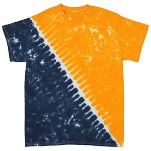 Gold Yellow/Navy Blue Team Diagonal Short Sleeve T-Shirt