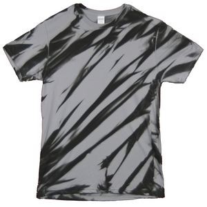 Black/Silver Gray Laser Graffiti Short Sleeve T-Shirt