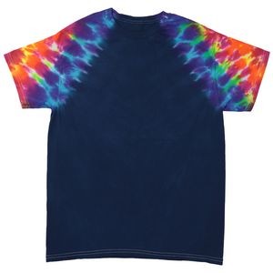 Navy Blue Rainbow Zig Zag Short Sleeve T-Shirt