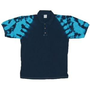 Double Blue Baseball Sleeve Jersey Polo Shirt