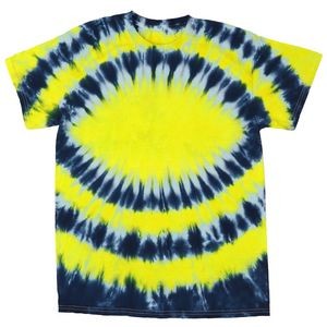 Lemon Yellow/Navy Blue Football Short Sleeve T-Shirt