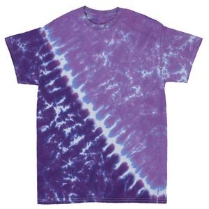 Lavender Purple/Purple Team Diagonal Split Short Sleeve T-Shirt