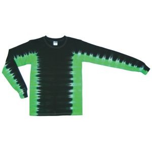 Black/Kelly Green Team Side Stripe Long Sleeve T-Shirt