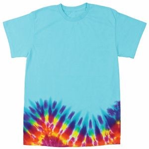 Robin's Egg Blue Rainbow Bottom Wave Short Sleeve T-Shirt