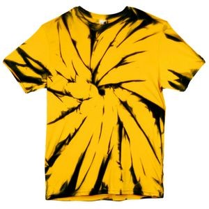 Black/Gold Yellow Vortex Graffiti Short Sleeve T-Shirt