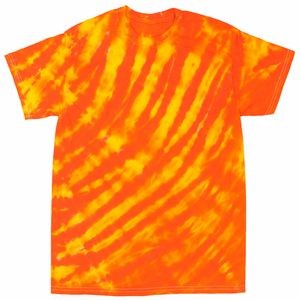 Lemon Yellow/Orange Tiger Stripe Short Sleeve T-Shirt