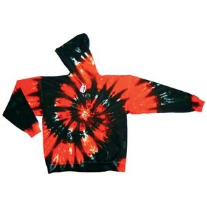 Orange/Black Team Spiral Zip Hooded Sweatshirt