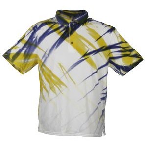 Navy Blue/Gold Yellow Mirage Performance Polo