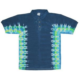 Navy Blue Gecko Side Stripe Jersey Polo Shirt
