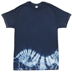 Navy Blue Bottom Wave Short Sleeve T-Shirt