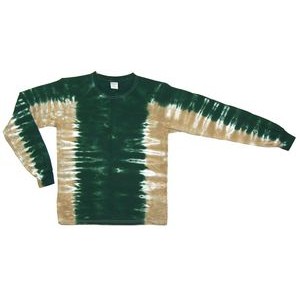 Forest Green/Camel Team Side Stripe Long Sleeve T-Shirt