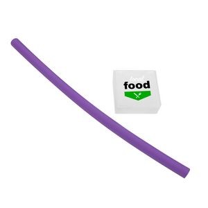 The Essentials Reusable Silicone Drinking Straw in Square Case - Purple