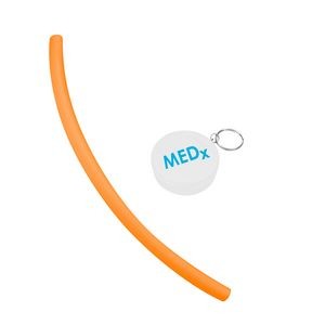 The Essentials Reusable Silicone Drinking Straw in Circle Case - Orange