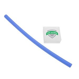 The Essentials Reusable Silicone Drinking Straw in Square Case - Blue