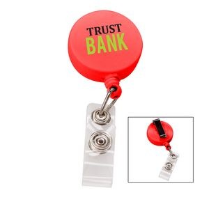 the Essentials Retractable Badge Holder - Red