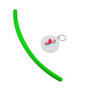 The Essentials Reusable Silicone Drinking Straw in Circle Case - Green