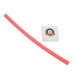 The Essentials Reusable Silicone Drinking Straw in Square Case - Red