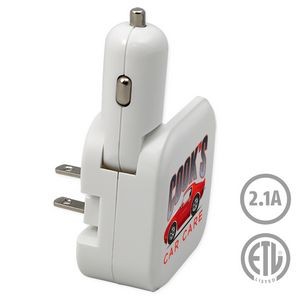 2-in-1 Dual USB Port Car and Wall Charger