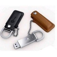 High Speed USB 2.0 Leather Flash Drive (128 MB)