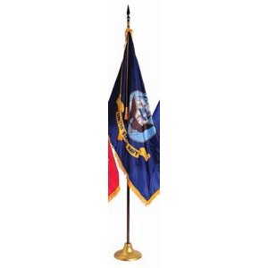 Navy Indoor Military Flag Display Set (4'x6' Flag & 9' Pole)