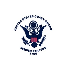 United States Coast Guard Stick Flag-E Gloss (4"x6")