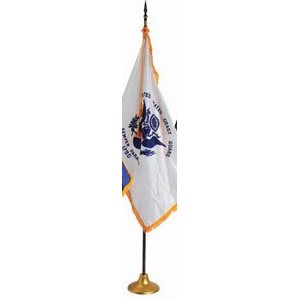 Coast Guard Indoor Military Flag Display Set (4'x6' Flag & 9' Pole)