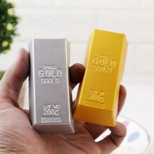 Slow Rising Stress Release Squishy Toys Gold and silver Bar
