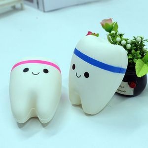 Slow Rising Stress Release Squishy Toys Happy Face Tooth