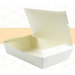 Large White Paper To-Go Box