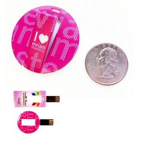 Coin Size USB Flash Drive (Flip Out) 1 - 32 GB