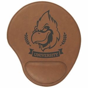 Dark Brown Leatherette Mouse Pad