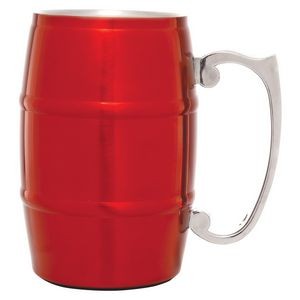 17 Oz. Red Stainless Steel Barrel Mug