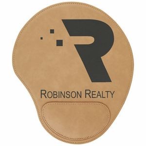 Light Brown Leatherette Mouse Pad