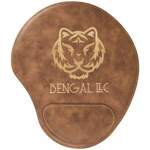 Rustic/Gold Leatherette Mouse Pad
