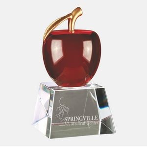 Red Crystal Apple on Clear base