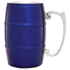 17 Oz. Blue Stainless Steel Barrel Mug