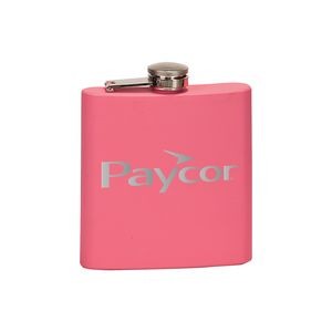 6 oz. Matte Pink Stainless Steel Flask