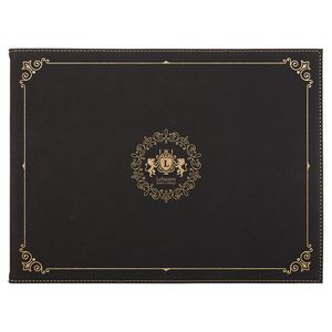 Black/Gold Leatherette Certificate Holder