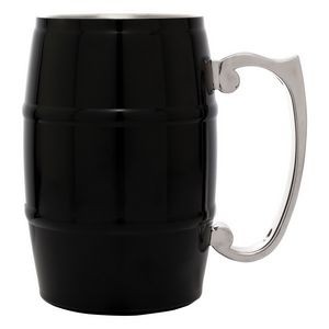 17 Oz. Black Stainless Steel Barrel Mug