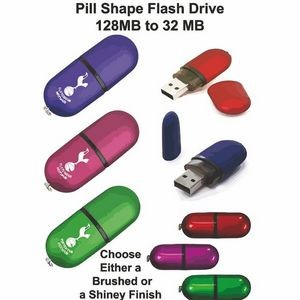 Pill Shaped Flash Drive - 256MB Memory