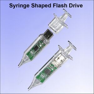 Syringe Shaped Flash Drive - 256 MB