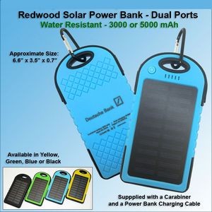 Redwood Solar Power Bank 3000 mAh - Blue
