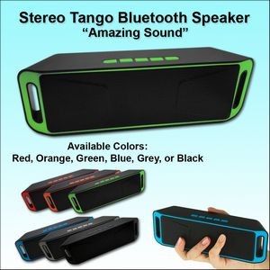 Black/Green "Amazing Sound" Stereo Tango Bluetooth Speaker