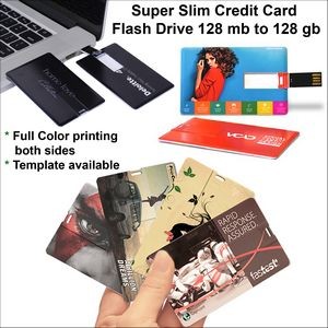 Super Slim Credit Card Flash Drive - 64 GB Memory