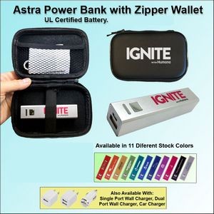 Astra Power Bank Gift Set in Zipper Wallet 2000 mAh