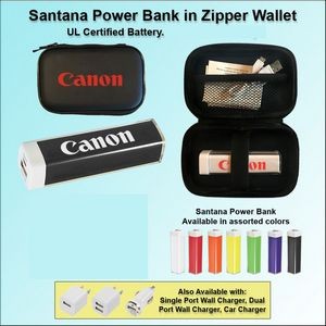 Santana Power Bank in Zipper Wallet - 1800 mAh