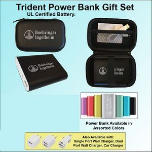 Trident Power Bank Zipper Wallet Gift Set 12000 mAh